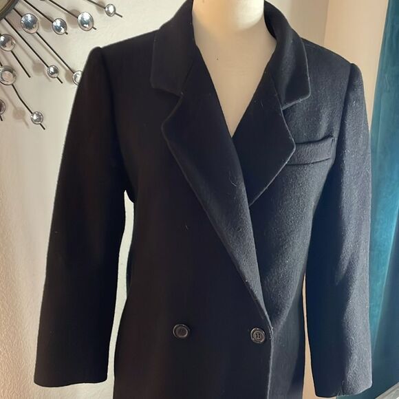 INTERNATIONAL SCENE Vintage Wool Women's long coat | black | size 7/8 - Picture 5 of 11